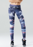 Elastic Waist Print  Yoga Pants